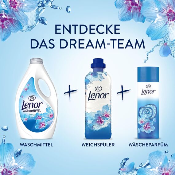 Lenor Weichspüler Megapack 12 × 36 Waschladungen, Aprilfrisch, 24 Stunden „Wie Frisch Geduscht“ Gefühl, Mit Aktiver Geruchsabwehr