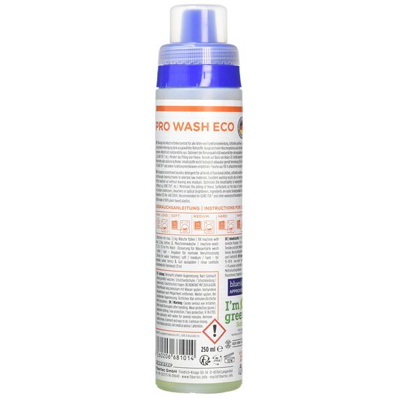 FIBERTEC Pro Wash Eco Ökologisches Waschmittel flüssig 250ml - Waschmittel für Outdoorbekleidung & Funktionskleidung, Biologisch abbaubar, Made in Germany