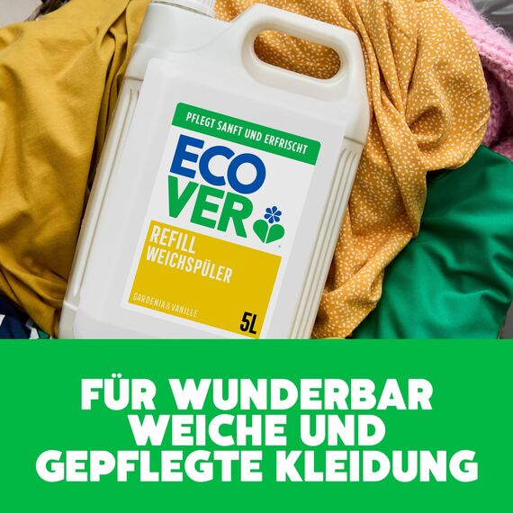 Ecover Zero Weichspüler, für empfindliche Haut und ohne Duftstoffe (1 Liter/33 Waschladungen).