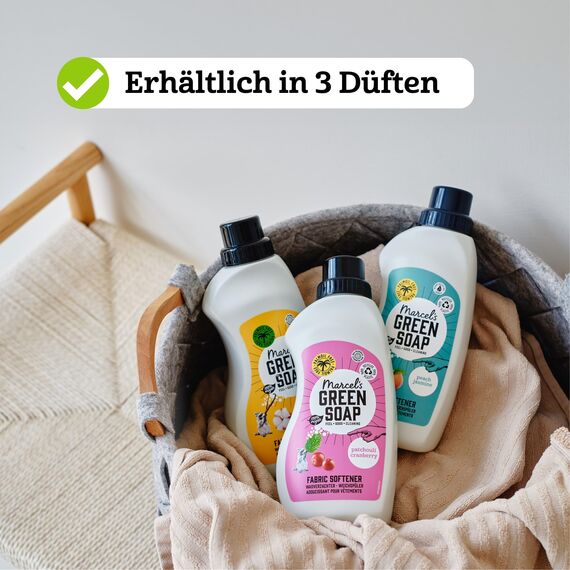 Marcel's Green Soap - Weichspüler Vanille & Baumwolle - Weichspüler - Frei von Plastik und Palmöl - Umweltfreundlich - Vegan - 750ml
