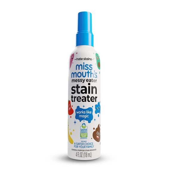 Miss Mouth's Messy Eater Fleckenbehandlungsspray, 120 ml, Fleckenentferner, Neugeborene und Babys, keine chemische Reinigung, Lebensmittel, Fett, Kaffee, Wäsche, Unterwäsche, Stoff