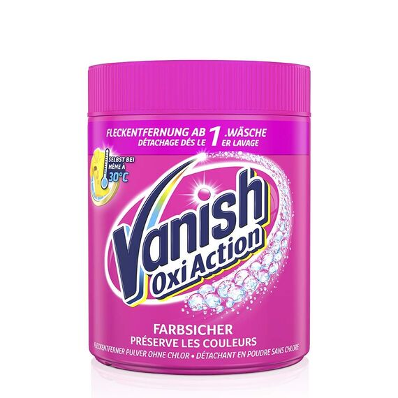 Beeindruckende Fleckentfernung selbst bei 30 °C: Das Vanish Oxi Action Pulver entfernt viele Arten von Flecken bereits ab der 1. Wäsche