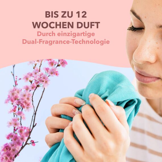 Cosmeau Wäscheparfüm Perlen Kirschblüte - Nachhaltige Duftperlen für Waschmaschine - Bis zu 50 Waschladungen und 24 Wochen Frische - Plästik Frei, Vegan & Zero Waste