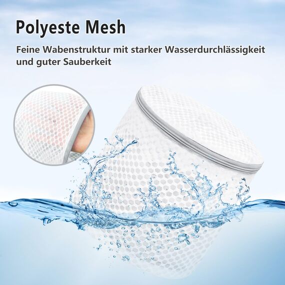 Birswoil Wäschenetz BH für Waschmaschine, 3 Stück Langlebige Netze Wäschesäcke für Waschen Bhs, Unterwäsche, Socken und Empfindliche Kleidungsstücke