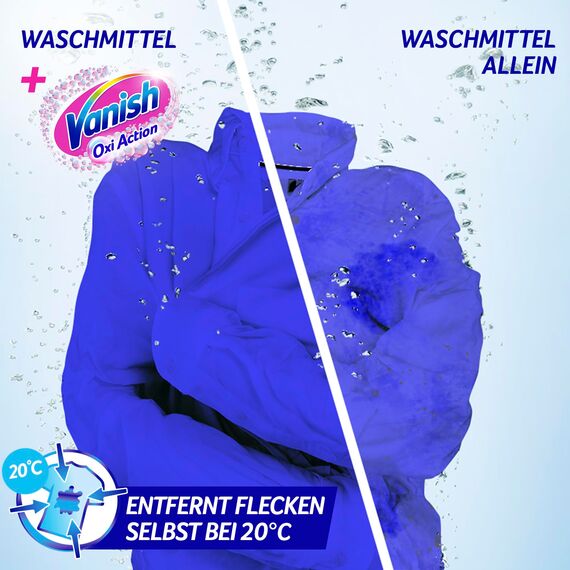 Vanish Oxi Action Pulver Pink – 1 x 1,125 kg – Fleckenentferner und Wäsche-Booster Pulver ohne Chlor – Für bunte Wäsche (Packung mit 3)