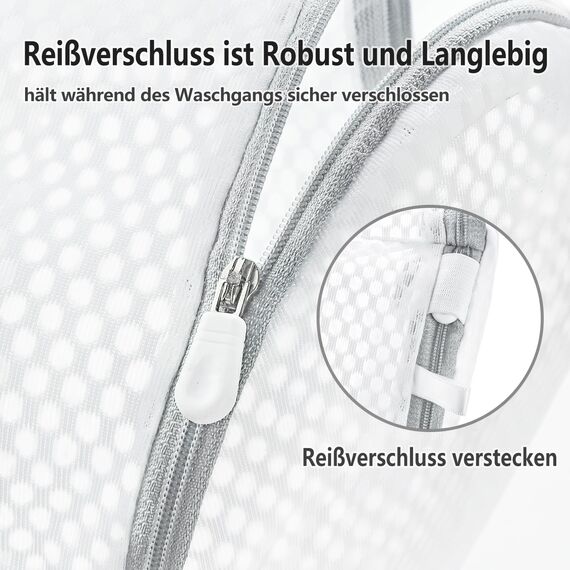 Birswoil Wäschenetz BH für Waschmaschine, 3 Stück Langlebige Netze Wäschesäcke für Waschen Bhs, Unterwäsche, Socken und Empfindliche Kleidungsstücke