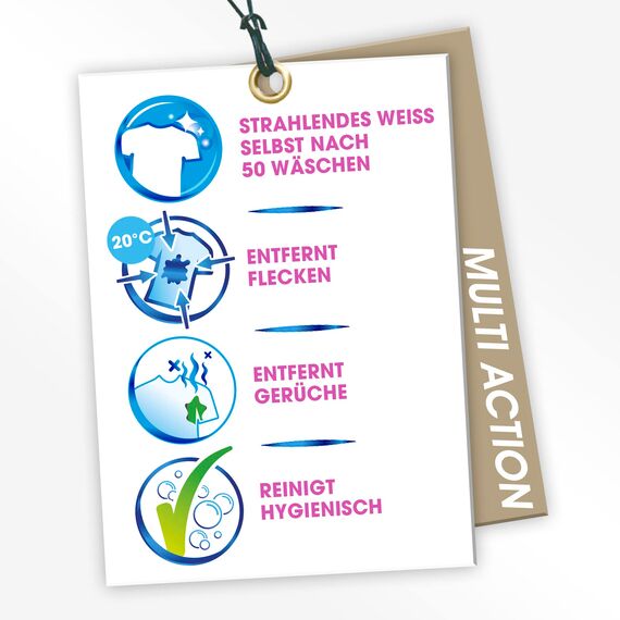 Vanish Oxi Action Powerweiss Gel – 1 x 1,5 l - Fleckenentferner und Wäsche-Booster Gel ohne Chlor – Für weiße Wäsche (Packung mit 2)