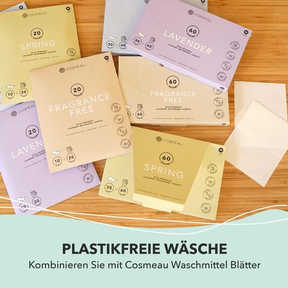 Cosmeau Wäscheparfüm Perlen Kirschblüte Nachfüllpackung - Nachhaltige Duftperlen für Waschmaschine - Bis zu 50 Waschladungen und 24 Wochen Frische - Plästik Frei, Vegan & Zero Waste