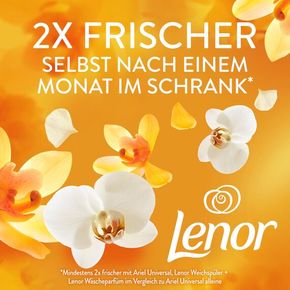 Lenor Wäscheparfüm Goldene Orchidee 275g, Non-Stop Frische Für Bis Zu 12 Wochen Im Schrank