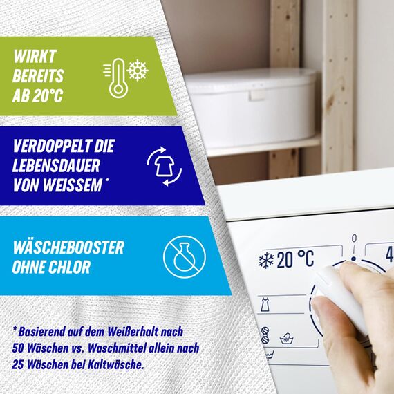 Vanish Oxi Action Powerweiss Gel – 1 x 750 ml - Fleckenentferner und Wäsche-Booster Gel ohne Chlor – Für weiße Wäsche