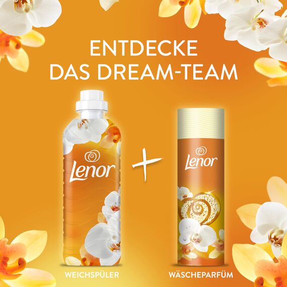 Lenor Wäscheparfüm Goldene Orchidee 275g, Non-Stop Frische Für Bis Zu 12 Wochen Im Schrank