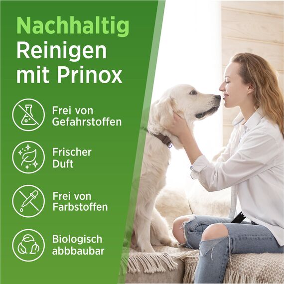 PRINOX 2x Profi Polsterreiniger 500ml für Sofa, Auto, Sessel & Couch inkl. Bürste - Textilreiniger Konzentrat & Autositz Reiniger für alle Polstermöbel - Fleckenentferner Sofa aus Deutschland