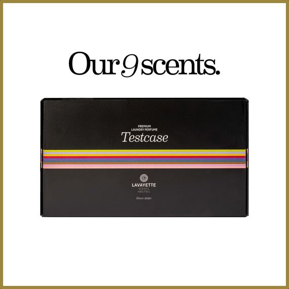 Lavayette Premium - Wäscheparfüm Testpaket - Duft für Kleidung, Bettwäsche, Leinen, Bettwäsche, Flüssigkeit - Geruchsentferner, Wäscheduft - 9x25 ml