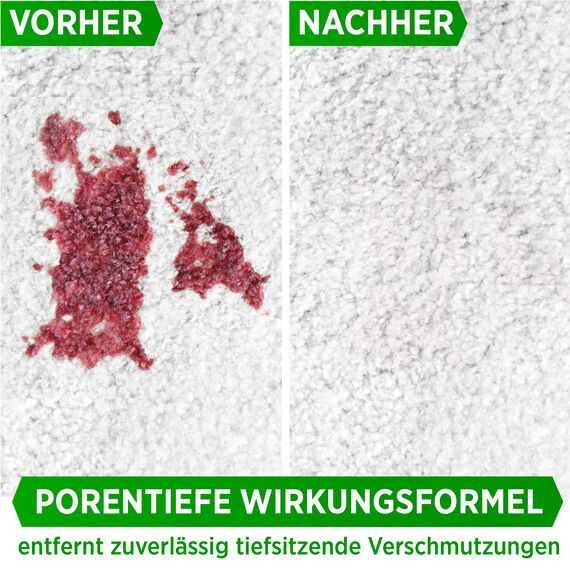PRINOX Profi Teppichreiniger 580ml - Teppichboden Reiniger inkl. Teppich Bürste, schäumend für alle Teppiche - Teppich Reinigungsmittel & Fleckenentferner aus Deutschland