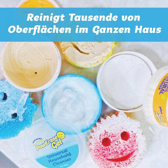 Scrub Daddy Powerase Gel Teppichreiniger und Fleckenentferner – für Kleidung, Teppich- und Polsterreiniger Sofa Paste für Leder, Autoteppich, Couch - Reisewaschmittel inkl. Scrub Mommy Schwamm