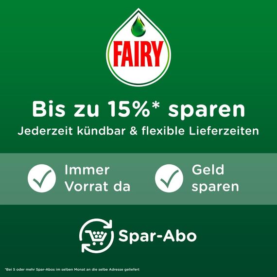 Fairy Max Power Zitrone Handgeschirrspülmittel 8x545ml, effektive Formel für sauberes Geschirr und Fettlösekraft bei fettigsten Töpfen und Pfannen, Flasche mit Auslaufschutz