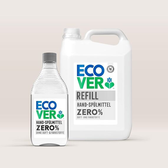 Ecover Zero Spülmittel Nachfüllpack, stark gegen Fett und Schmutz, dermatologisch getestet, Ecover Spülmittel, 1 x 5L