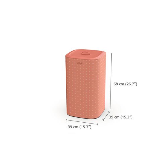 Joseph Joseph Tota Pop - 60-Liter-Wäschesammler mit Deckel, 2 herausnehmbare Wäschesäcke mit Griffen- Koralle/Grün