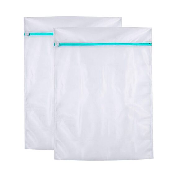 metagio 2er Pack Wäschesäcke, 60x80cm Extra Große Wäschenetz mit Reißverschluß für Waschmaschine, besonders strapazierfähig mit zuverlässigem Verschluss,für Vorhänge, Mäntel, Pullover, Bettwäsche