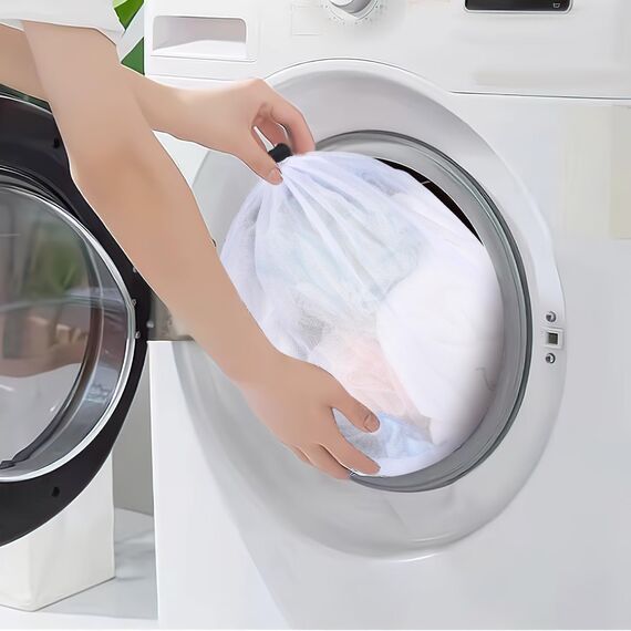 3 Stück Wäschenetz für Waschmaschine, 40 x 50cm Wäschesack mit Kordelstopper Wäschebeutel Feinmaschig für Unterwäsche Socken Mäntel Badetuch