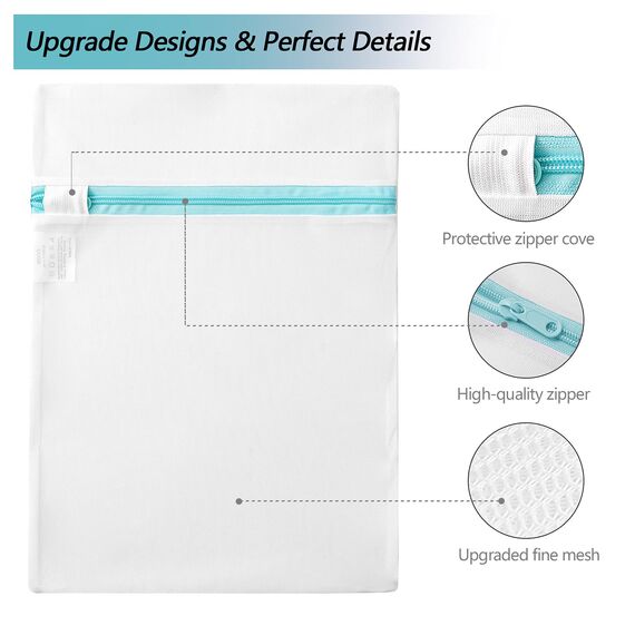 Eono Mesh Wäschesäcke für Waschmaschine Wäschenetz Wäschetasche Wäschebeutel Laundry Bag für Empfindliches, Bluse, Schuhe, BH, Unterwäsche, Babykleidung, Wash Bag - 5-Set