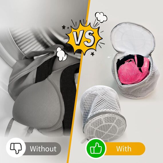 3 Prämie Wäschesäcke mit Wabenstruktur für Feinwäsche mit Reißverschluss, Reiseaufbewahrung, Organisationsbeutel, Kleidung, Waschbeutel für Unterwäsche, Dessous, BH, Bluse, Strumpfwaren, (2Bra+1S)