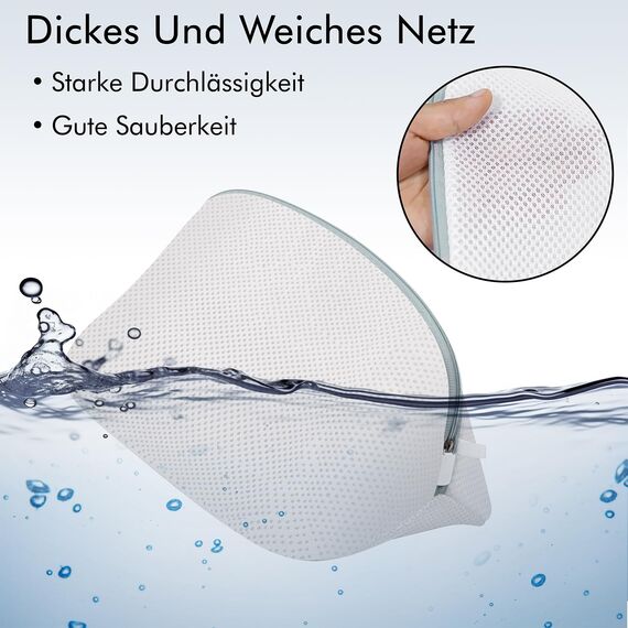 Birswoil Waschbeutel Schuhe, 2 Stück Schuhwaschbeutel Wäschenetze Waschmaschine mit Stabiel Reißverschluss für Sneaker, Socken, Unterwäsche und Empfindliche Kleidung
