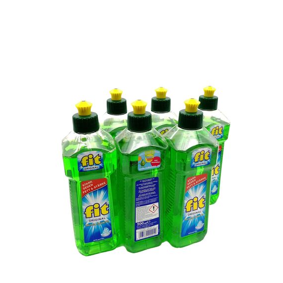 fit Spülmittel Original, Balsam, grüne Kraft,Lemon, Pink, Naturales (Original (6x 500ml))