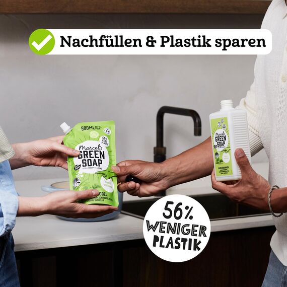 Marcel's Green Soap - Spülmittel Zitrone & Bergamotte - Geschirrspülmittel - Vegan - 97% Biologisch abbaubar - 500 ml