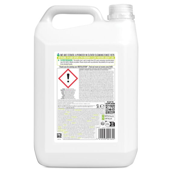 Ecover Spülmittel, Nachfüllpackung, Zitrone und Aloe Vera, 5 l