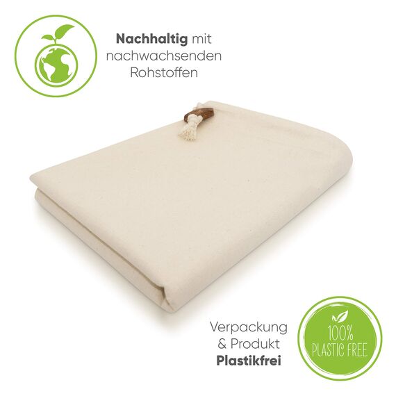 Wäschesack 2er-Set, 67 x 87cm EXTRA große & strapazierfähige Wäschebeutel Reise, 100% Baumwolle [Öko-Tex zertifiziert], Wäschesack Groß, Laundry Bag