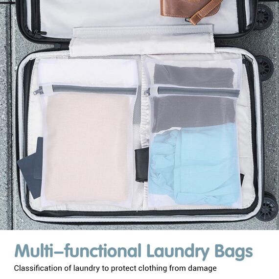 Tyqour Wäschesack Waschmaschine, 4 Stück Wäschesack Groß 40x50cm Net Wäschebeutel, Mesh Wäschenetz für Waschmaschine Wiederverwendbar Wäschebeutel Reise für Pullover, Jeans, Rock, Schuhe