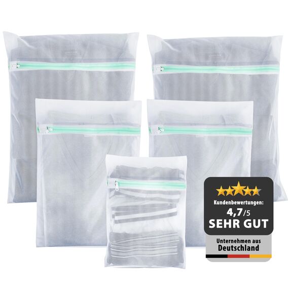 Lavandola® Wäschenetz Set - Kochfest und für Trockner geeignet - Wäschebeutel für Socken, Feinwäsche, Unterwäsche, UVM. - Wäschesäcke für Waschmaschine - Wäschesack Waschmaschine