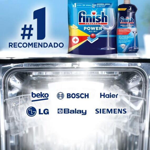 Finish Powerball Power All in 1 für Geschirrspüler Zitrone, Megapack 300 Tabletten (3 Beutel mit 100 Stück)