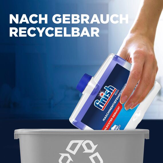 Finish Maschinentiefenreiniger – Flüssiger Maschinenreiniger gegen Kalk und Fett für eine saubere Spülmaschine – 1 x 250 ml Maschinenpfleger