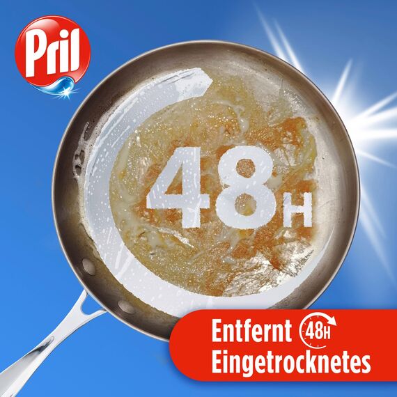 PRIL Kraft Gel Zitrone (4x 450 ml), Handgeschirrspülmittel mit höchster Fettlösekraft, für sauberes Geschirr auch in kaltem Wasser, frischer Zitronenduft