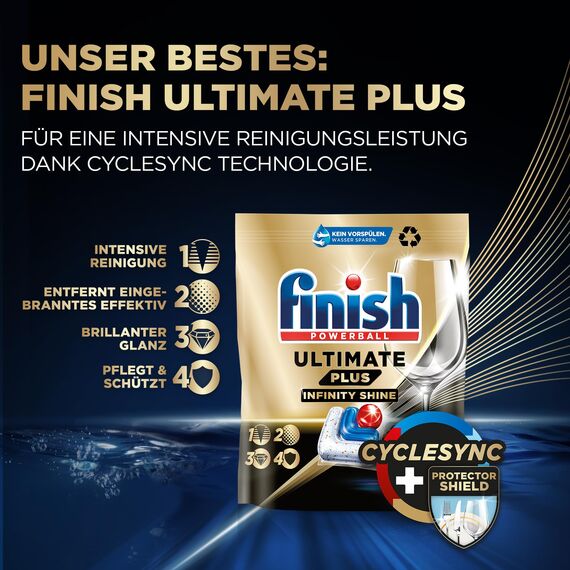 Finish All in 1 Spülmaschinentabs, phosphatfrei – Geschirrspültabs mit kraftvollem Powerball gegen hartnäckigste Fettanschmutzungen – Sparpack mit 110 Finish Tabs