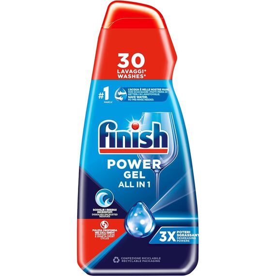 Finish Powergel Geschirrspülmittel Fresh, Spülmaschinengel, 210 Waschgänge, 7 Packungen mit je 30 Spülmaschinen