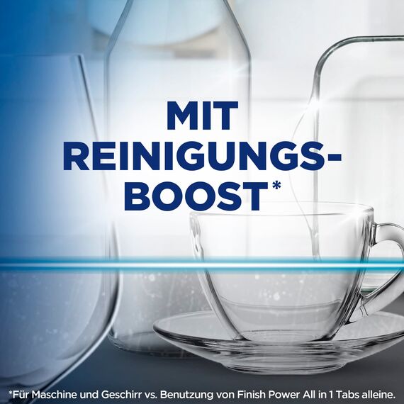 Finish Maschinenpfleger Tabs – Spülmaschinentabs gegen Schmutz und Fett im Inneren der Spülmaschine – Jahresvorrat mit 12 Geschirrspülreiniger Tabs