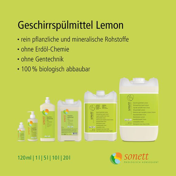 Sonett Geschirrspülmittel Lemon, 300 ml