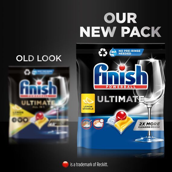 Finish Ultimate Infinity Shine Citrus Spülmaschinentabs – Geschirrspültabs für Tiefenreinigung, Fettlösekraft und Glanz mit Schutzschild – 80 Finish Caps (Packung mit 3)