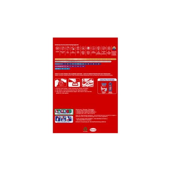 Somat Classic Power Spülmaschinen Tabs, 140 Tabs (2x 70 Tabs), Geschirrspül Tabs mit Fettlösekraft für kraftvolle Reinigung, Spültabs für strahlend sauberes Geschirr sogar bei niedrigen Temperaturen