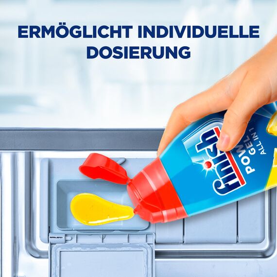 Finish Power Gel Citrus – Flüssiges Geschirrspülmittel für die Spülmaschine – 6 x 650 ml
