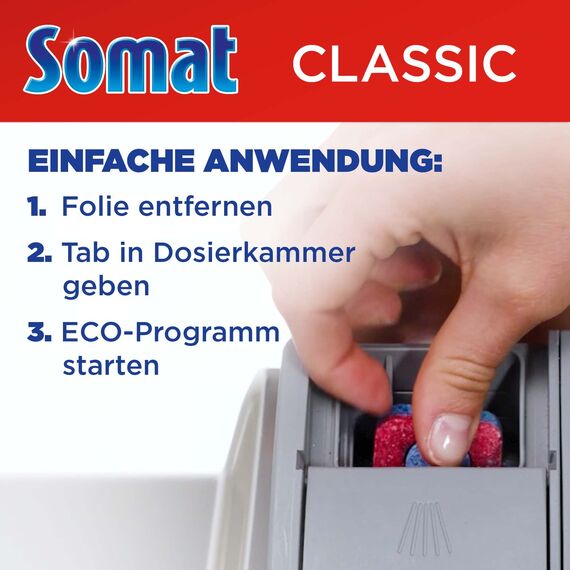 Somat Classic Spülmaschinen Tabs (36 Tabs), Geschirrspül Tabs für eine kraftvolle Reinigung, Spültabs hinterlassen strahlend sauberes Geschirr sogar bei niedrigen Temperaturen