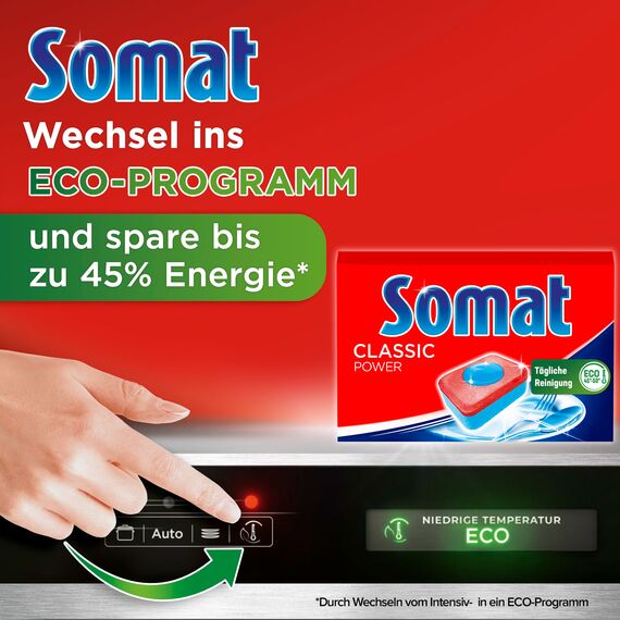 Somat Classic Power Spülmaschinen Tabs (172 Tabs), Geschirrspül Tabs mit Fettlösekraft für kraftvolle Reinigung, Spültabs für strahlend sauberes Geschirr sogar bei niedrigen Temperaturen