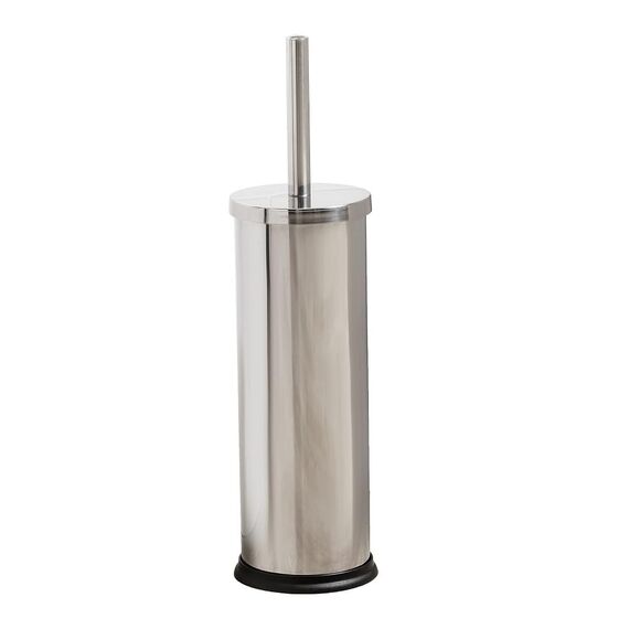 TATAY Klobürste aus Edelstahl | Spiegelglanz-Effekt | Mit Innenbehälter | Modernes & Pflegeleichtes Design | Für Hygiene im Bad | Klobürste mit Halter | 10,2 x 10,2 x 38,5 cm