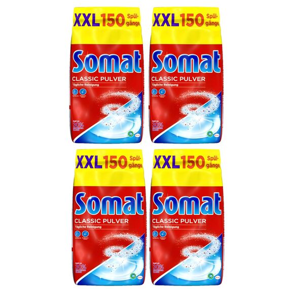 Somat Classic Spülmaschinen Pulver, für tägliche Reinigung, 4er Pack (4 x 3 Kg)