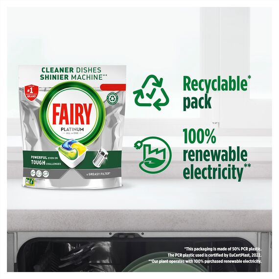 Fairy Platinum Geschirrspülerkapseln Bulk Lemon , 65 er Pack