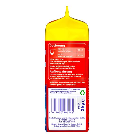 Somat Classic Spülmaschinen Pulver, für tägliche Reinigung, 4er Pack (4 x 3 Kg)