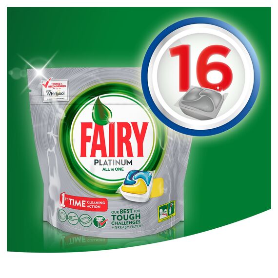 Fairy Platinum Spülmaschinentabs, Packung Zitrone 16 Pezzi